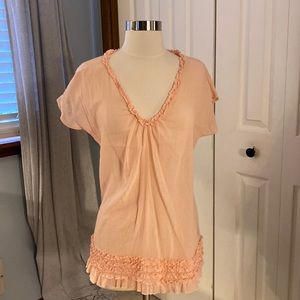 Pink J. Crew Cotton Blouse